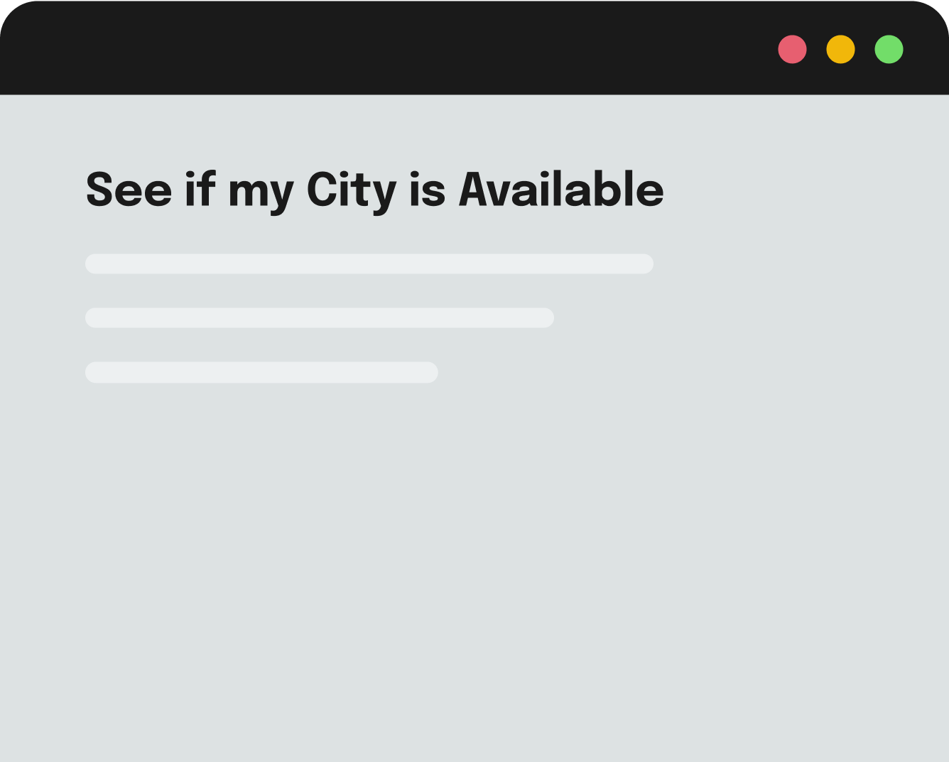 See if my city is available